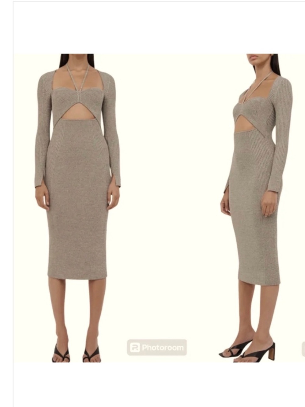 Jonathan Simkhai ribbed knit cut-
out dress